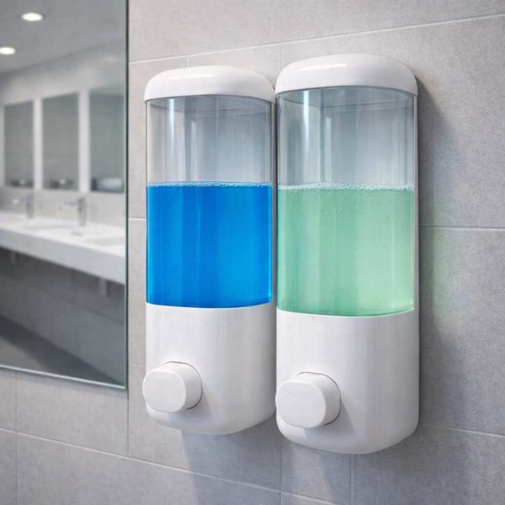 Dispenser Sabonete Líquido Parede 580ml Porta Álcool Gel Shampoo Detergente Banheiro Cozinha — imagem 2 de 2