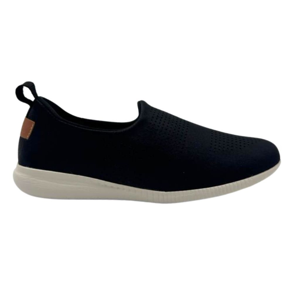 Tênis Usaflex Slip On Feminino Ultra Light Antiderrapante Tecido Elastano AF0607