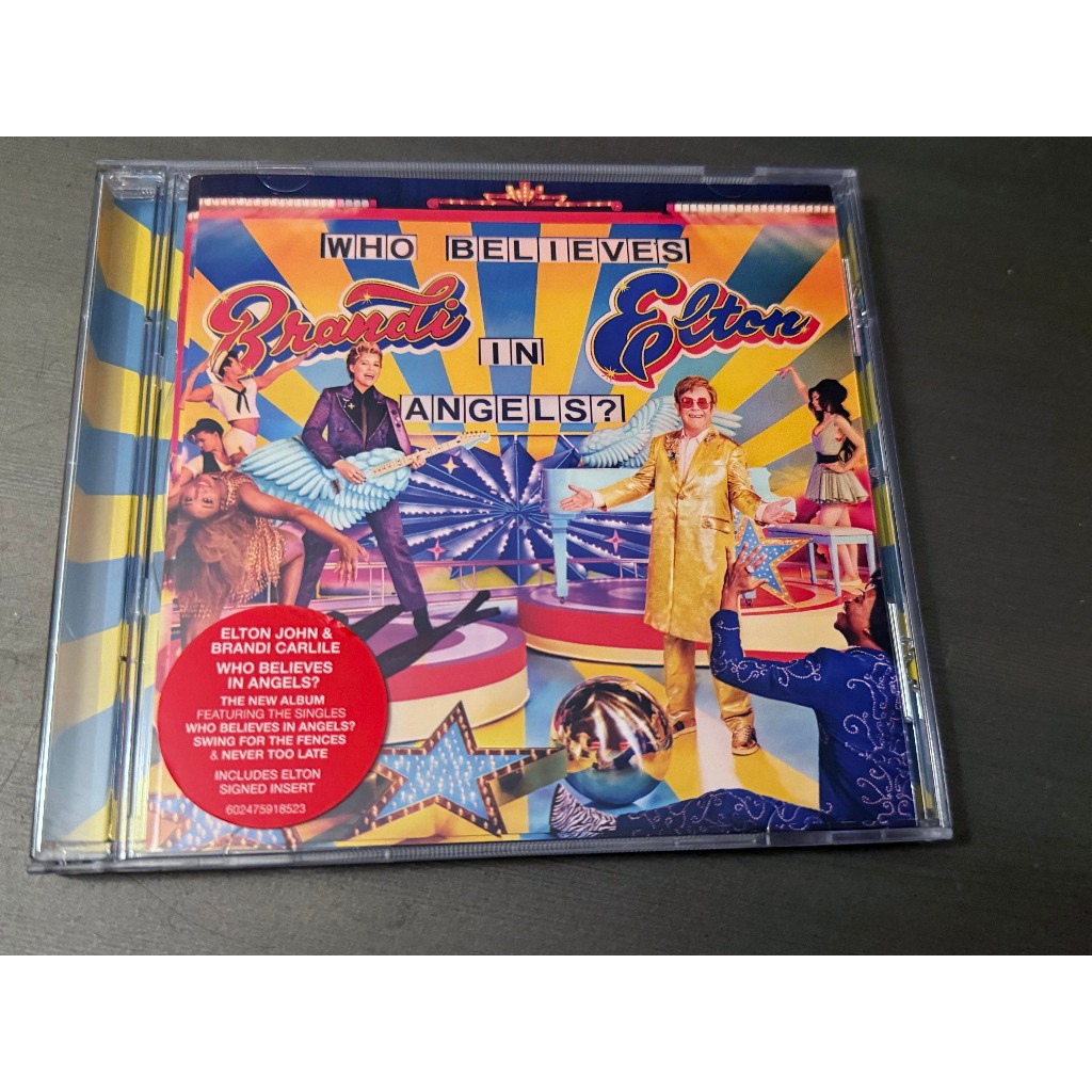Elton John Brandi Carlile Who Believes In Angels CD AUTOGRAFADO Raro
