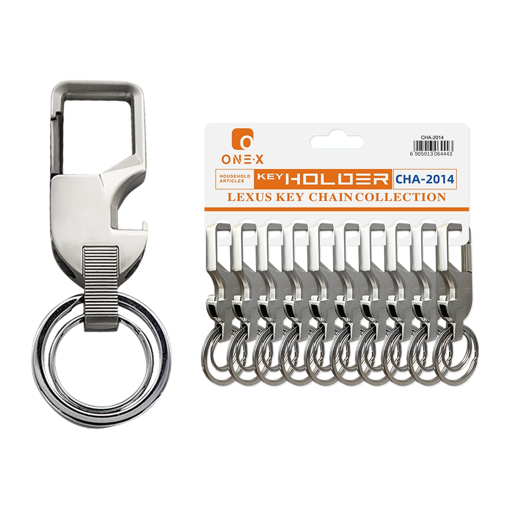 ONEX Chaveiro Masculino Multifuncional com Abridor de Garrafa, Metal Resistente