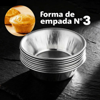 KIT 12/24 ou 36 Forma Para Empada N.3 Flandres Lisa Forminhas Empadinha Mini Salgados