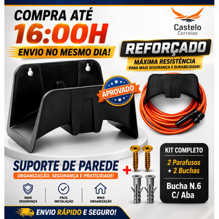 Suporte para Mangueira de jardim com parafuso e bucha com aba.