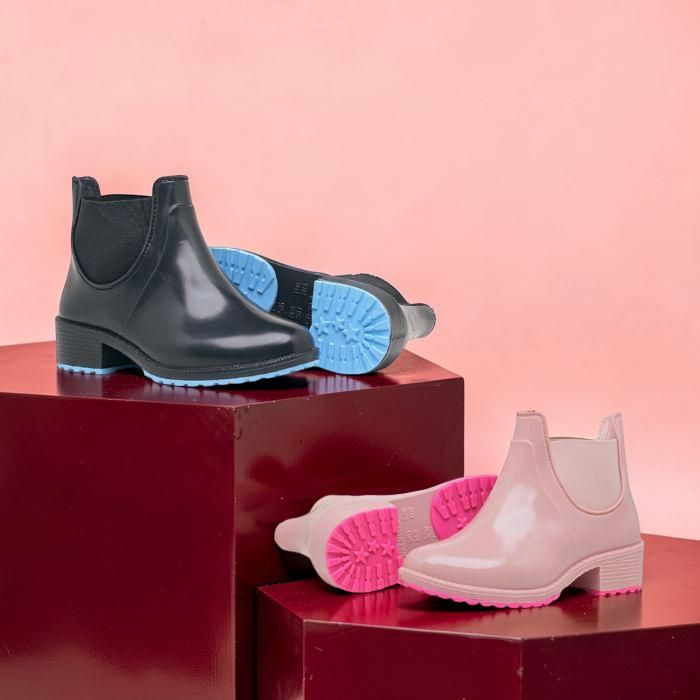 Botinhas Confortáveis para Meninas em Preto e Rosa - Jo Achadinhos