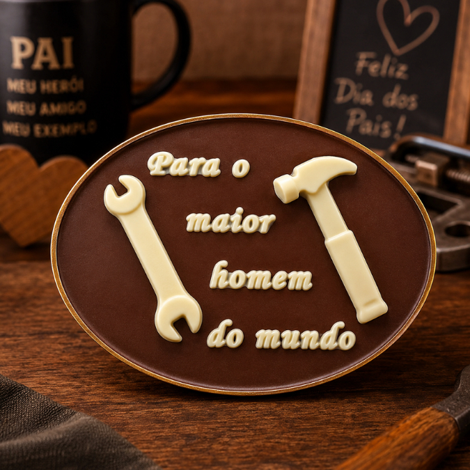 1~10 Forma Simples (H7) Cód. 1378 - Ferramentas em Acetato BWB Para Bombom, Doces, Dia Dos Pais (CHOCO) · foto 2