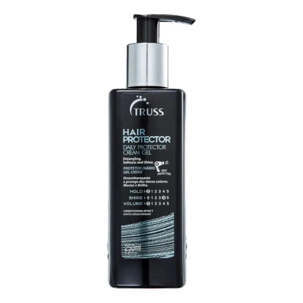 Truss Hair Protector Leave-in 250ml - Proteção Térmica e Brilho, Fácil Desembaraço