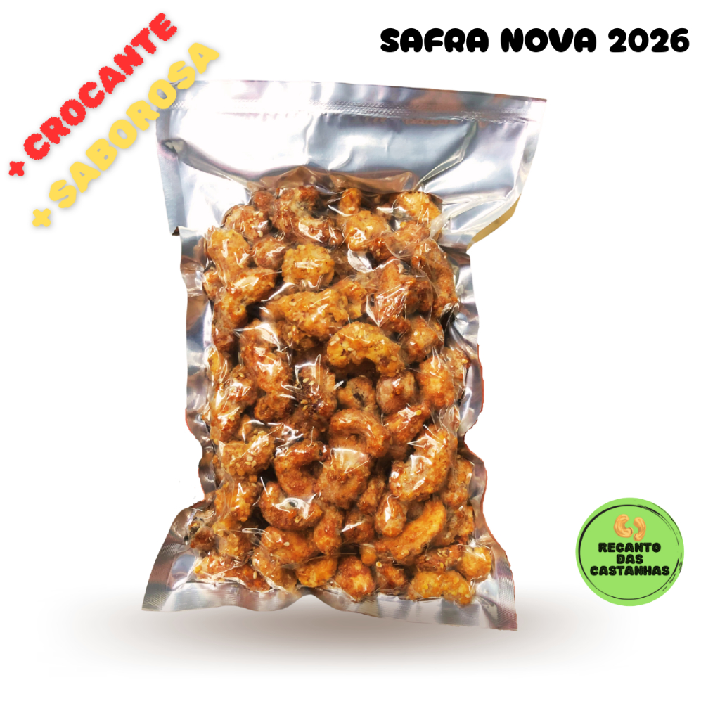 Castanha de Caju Caramelizada com Gergelim - Safra Nova