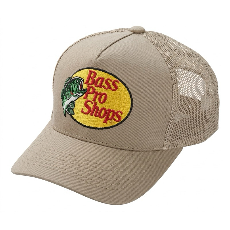 Boné Masculino Bass Pro Shops de Pesca Pescador Casual Adulto (Creme)