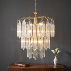 Lustre Pendente De Cristal Vidro Para Sala/quarto