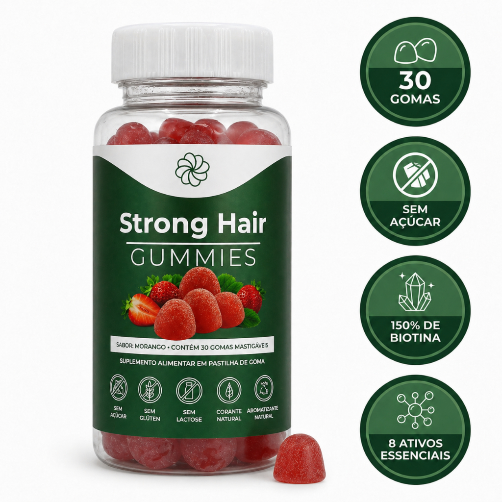 Strong Hair Gummies - Goma Capilar Biotina Suplemento