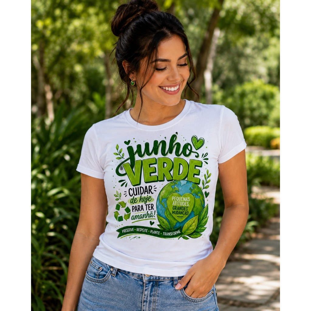 Camiseta Campanha Junho Verde, meio ambiente