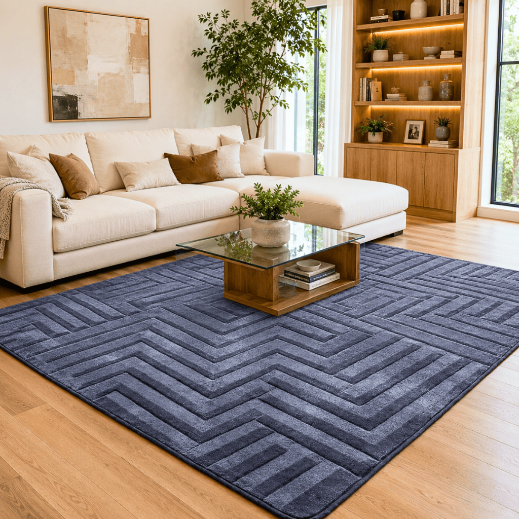 Tapete Sala Itália Luxo 2,00x1,50m Grande Macio Decorativo Moderno Antiderrapante