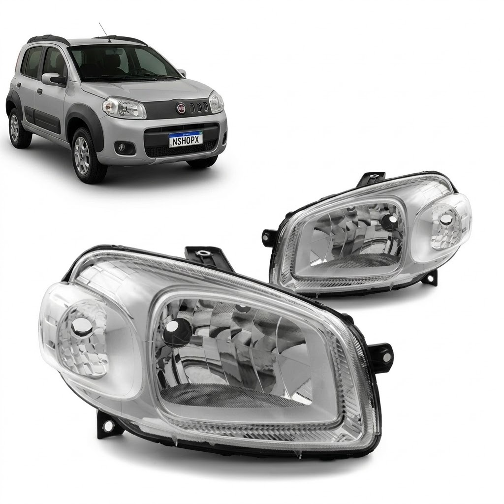 Par Farol Uno Way Attractive Vivace Economy 2011 2012 2013 2014 Máscara Cromada