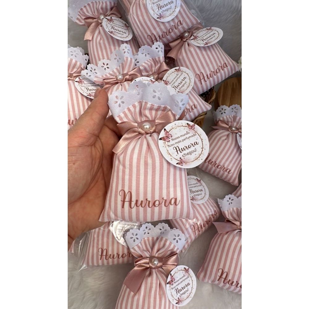 Sachê Perfumado Personalizado para Maternidade Chá de bebê Casamento (Lembrancinha Maternidade e Nascimento)