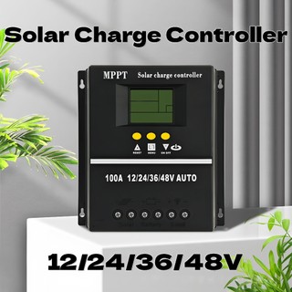 Controlador de Carga Solar MPPT 100A Regulador Automático 12/24/36/48V Ideal para Iluminação Pública