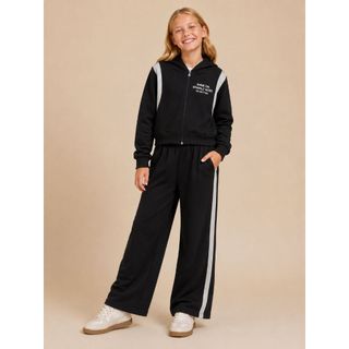 Conjunto Infantil Feminino Lanfel Moletom Forrado Calça Pantalona Confortável Inverno 08 ao 16