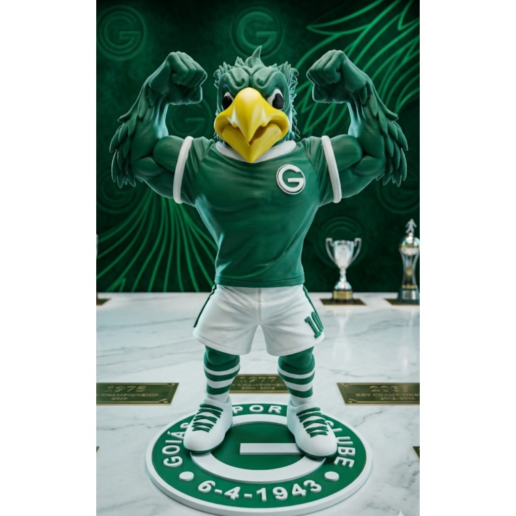 Action Figure Mascote Goiás Esporte Clube - Periquito em Impressão 3D Premium