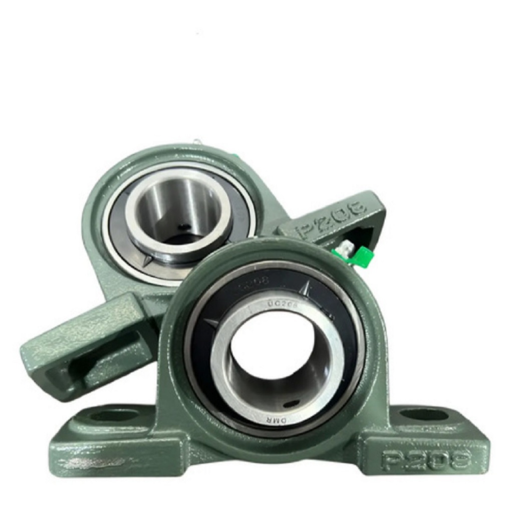 Kit 2 Pçs Mancal E Rolamento Ucp208 Eixo De 40mm Montado