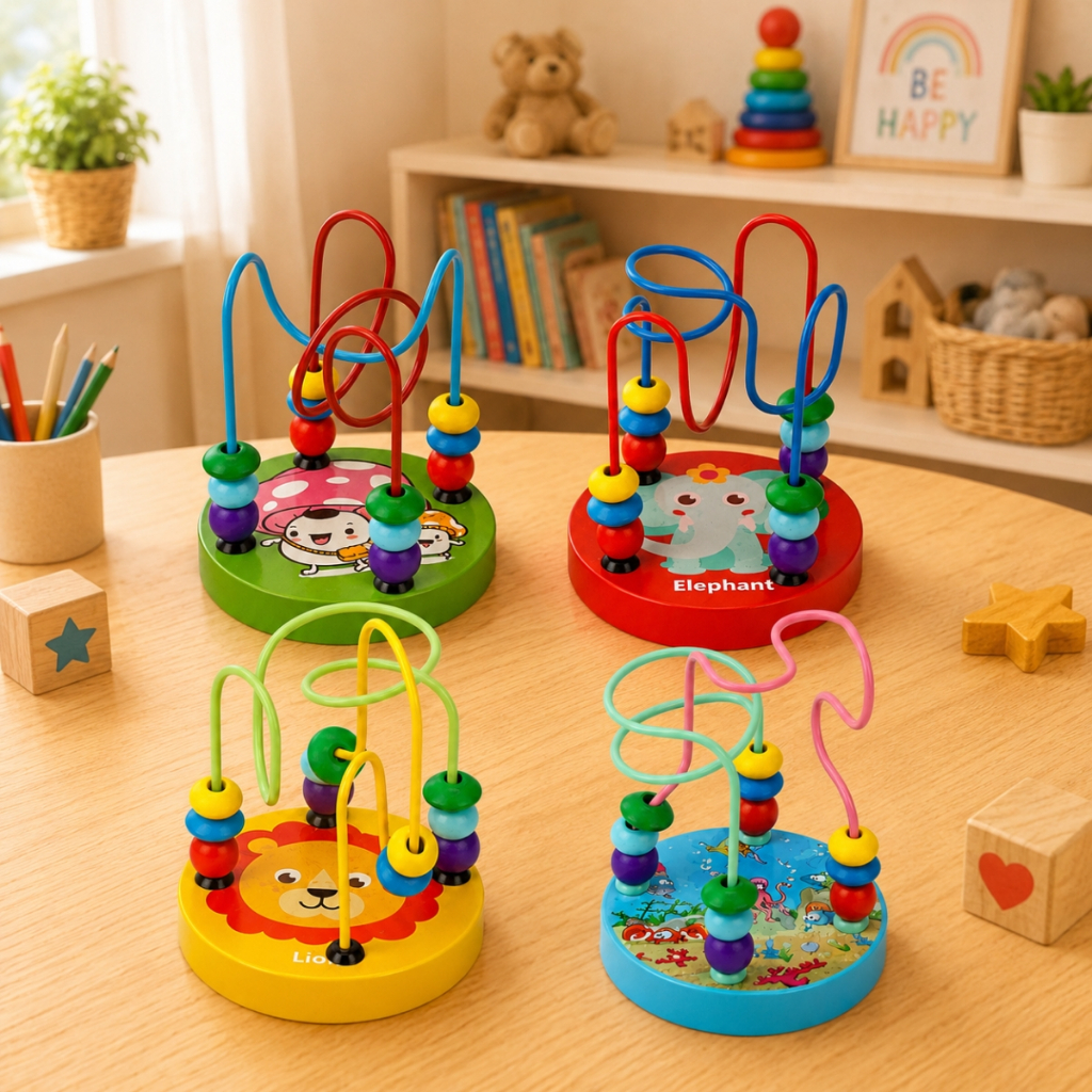 Brinquedo Pedagógico Infantil Aramado Montessori Labirinto Montanha Russa Educativo Madeira Coordenação Autismo