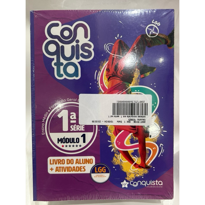 Livro Conquista 1ª Série Ensino Médio Módulo 1 LGG + Atividades - Novo Lacrado Original