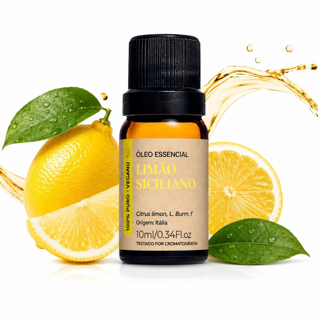 Óleo Essencial de Limao Siciliano Via Aroma - 100% puro - natural - original - novo