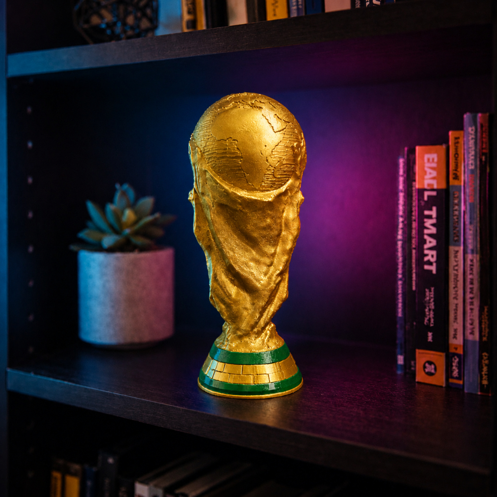 Trofeu Taça da Copa do Mundo 2026 20cm Decoração Casa Quarto Sala Estantes Presentes Futebol Brasil