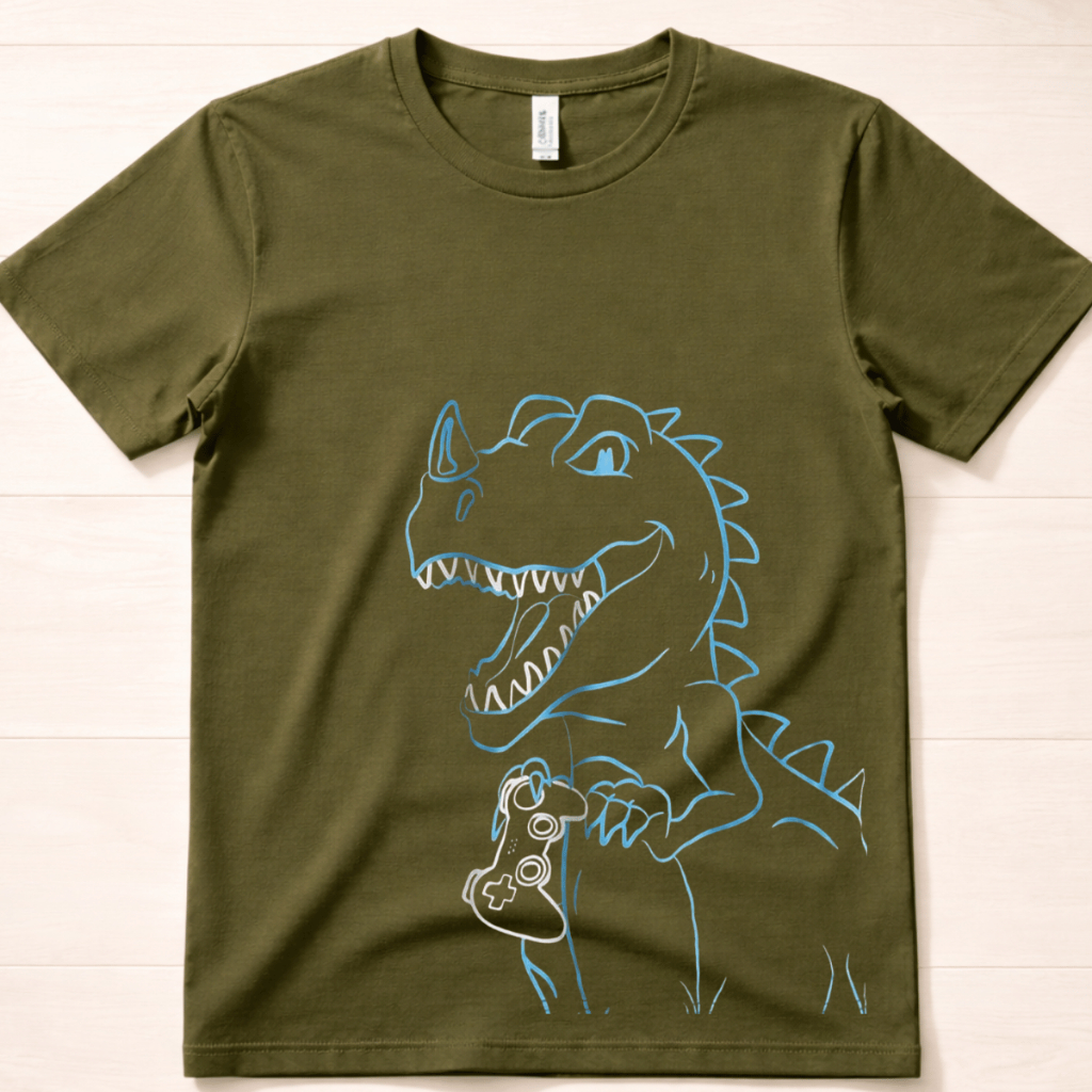 Blusa Infantil Dinossauro T Rex Menino Camisa Dino 100% Algodão Confortável para Criança