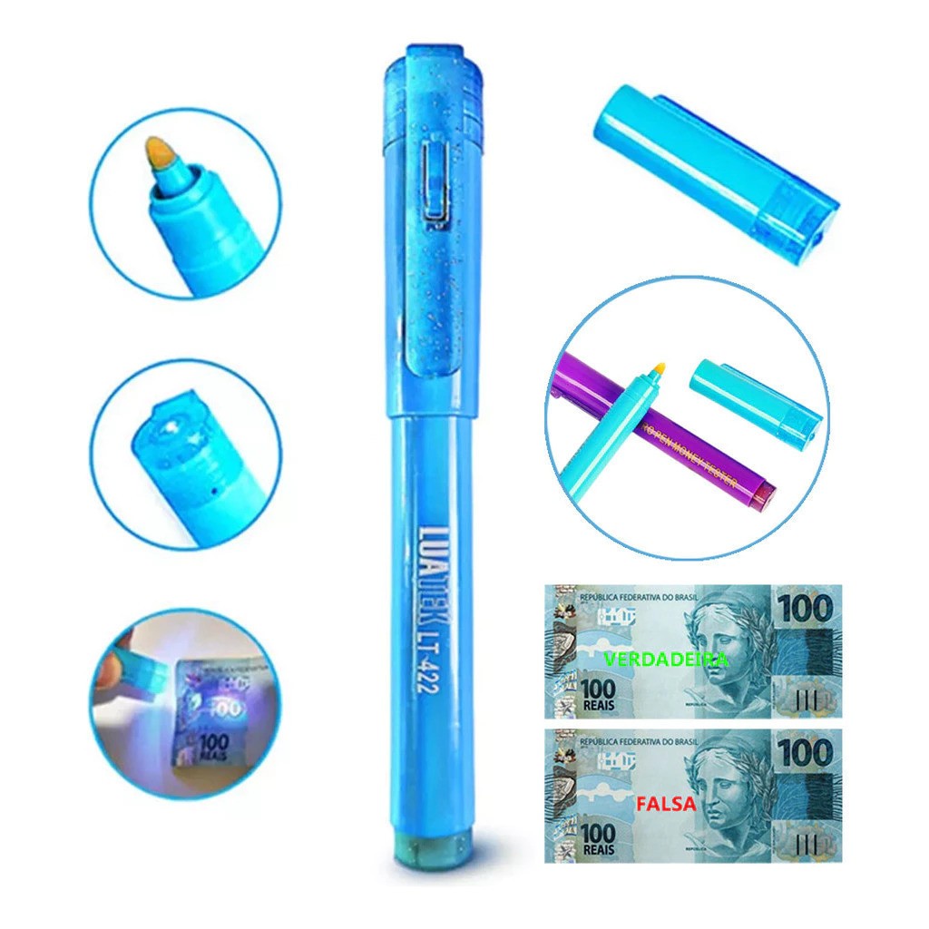 Counterfeit Money Detector Tester Pen with UV Light