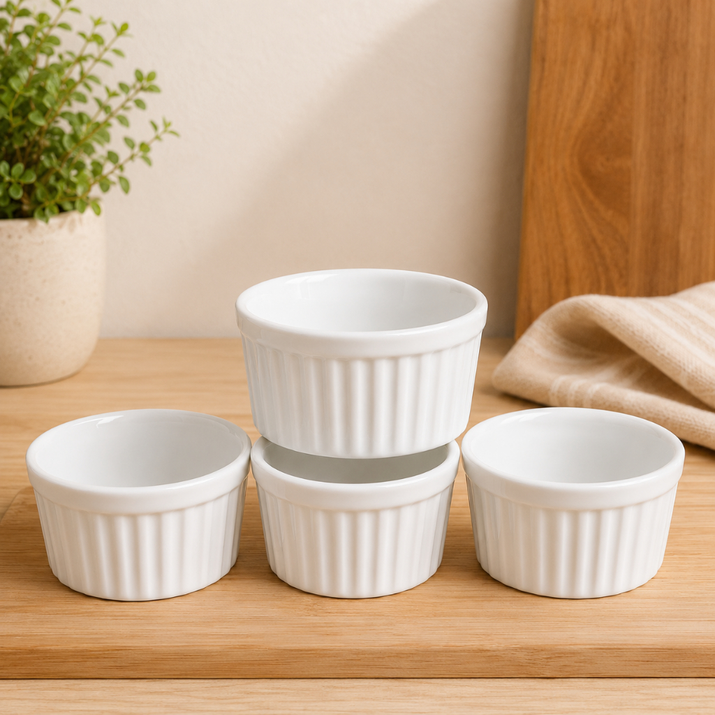 Kit 3 Ramequim Cumbuca 150ml Bowl Porcelana Branca