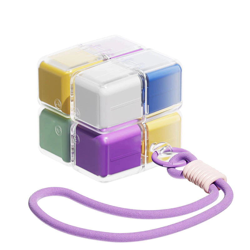 Porta Remédios de Bolsa 4 Divisórias com Tampas Individuais para Viagem Trabalho e Dia a Dia — imagem 2 de 2