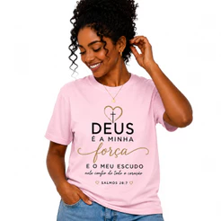 Camiseta Basica Feminina Cristã Religioso Gospel Frase 100% algodão Premium