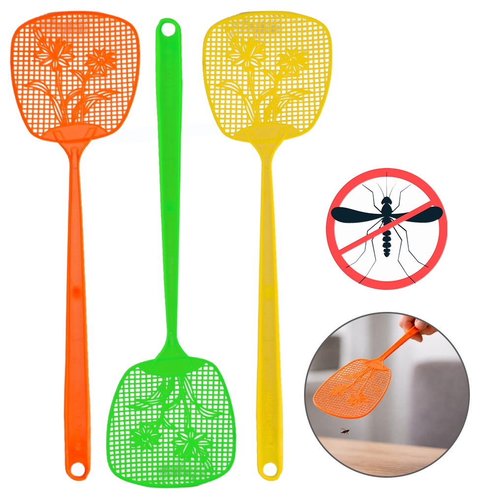 Mata Moscas de Plástico 45cm Kit 3, 2 e 1 Raquete Mata Mosca Mosquito