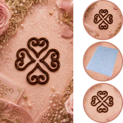 1~10 FORMA SIMPLES AREBESCO CORAÇÃO CÓD.:9690 (j6) EM ACETATO BWB PARA BOMBOM DOCES DE CHOCOLATE E CONFEITARIA. (CHOCO)