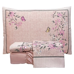 Jogo de Cama 4 Peças Percal 300 Fios Floral Buquê