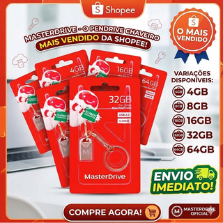 Pen Drive Metal Mini 8 GB 16 GB 32 64 GB MasterDrive A1 Chaveiro