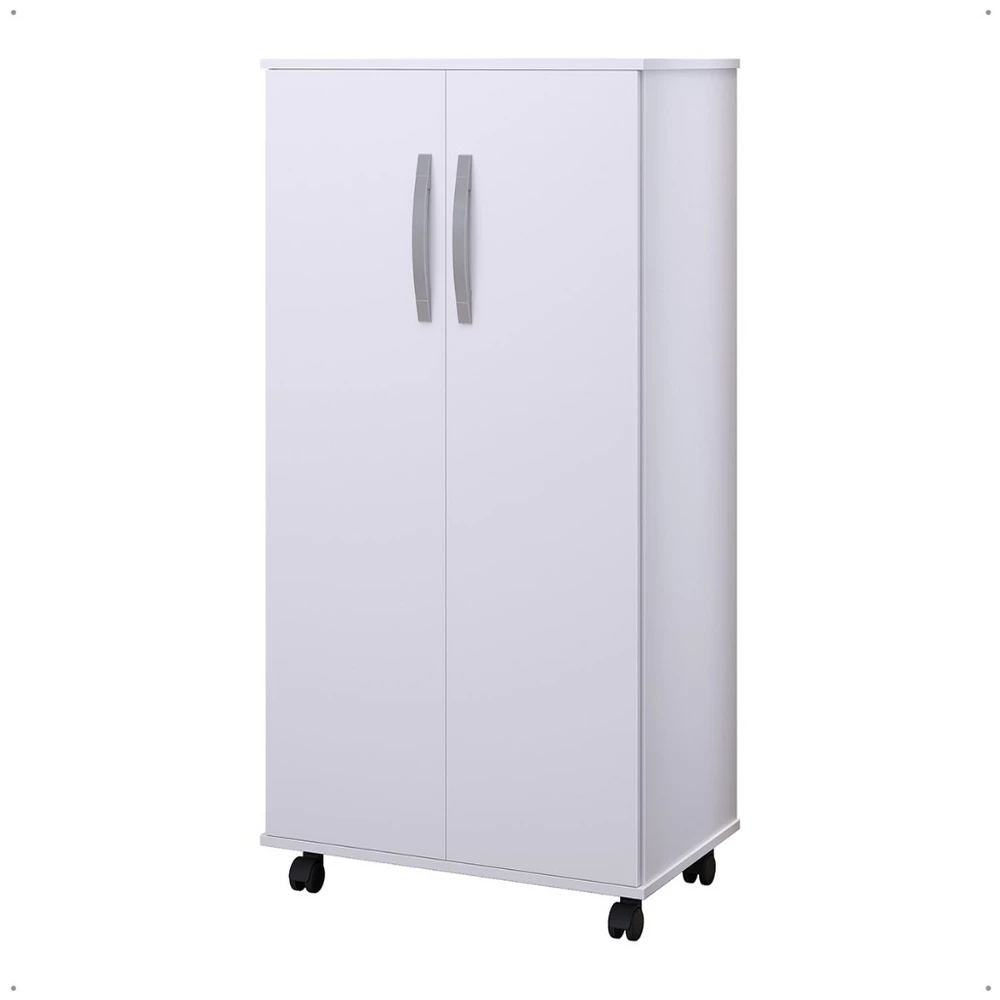 Armário Sapateira Organizador Multiuso Prático Quarto Com Rodízios ou Pés Nara Mobi Smart 2 Portas