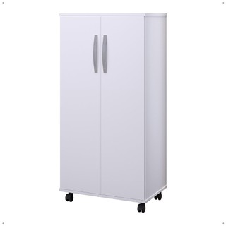 Armário Sapateira Organizador Multiuso Prático Quarto Com Rodízios ou Pés Nara Mobi Smart 2 Portas