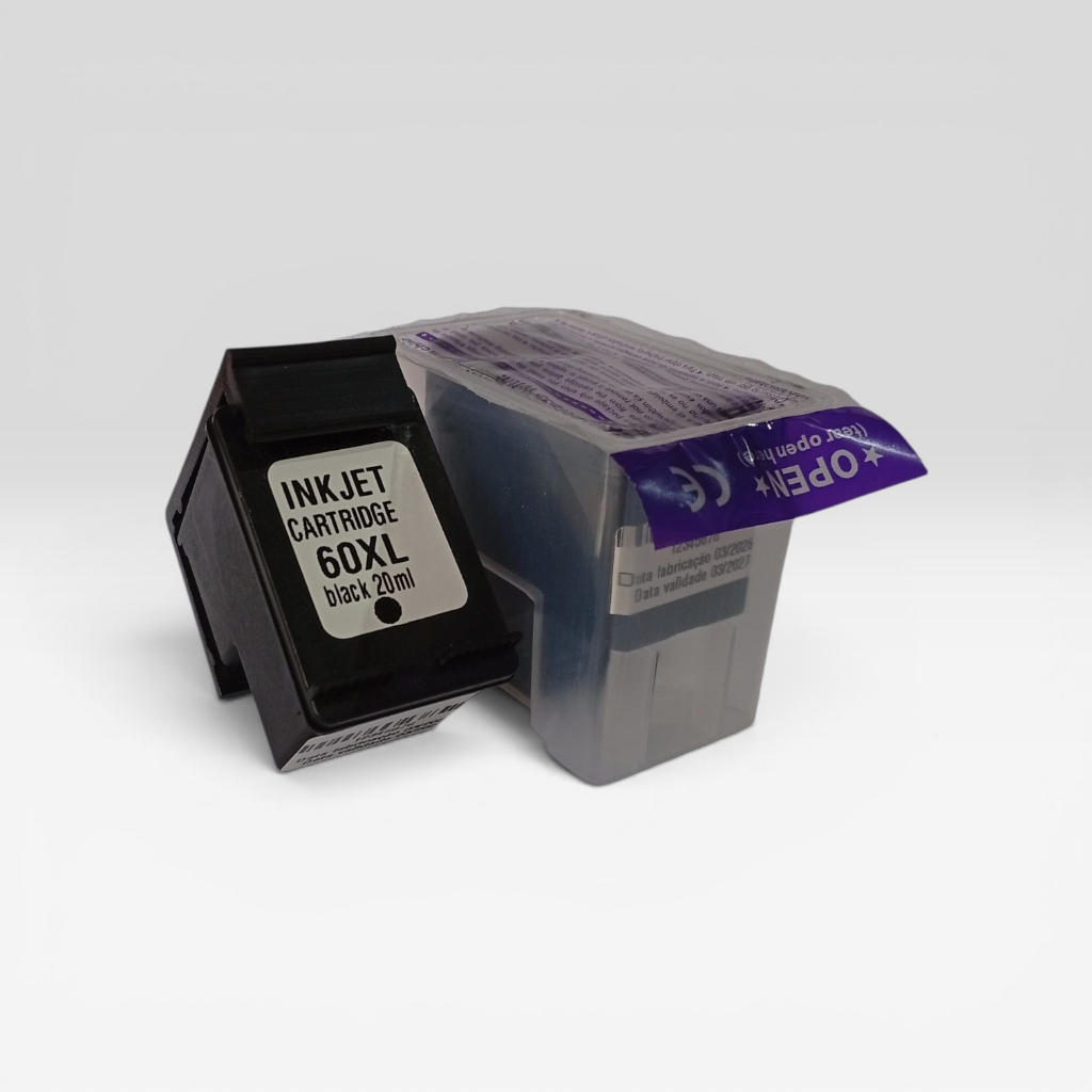 Cartucho Compatível HP 60XL Preto Alto Rendimento Para F4480 F4580 C4780