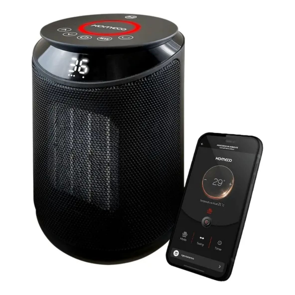 Aquecedor Elétrico Portátil De Ambiente Komeco 1.5kw 127v Wifi