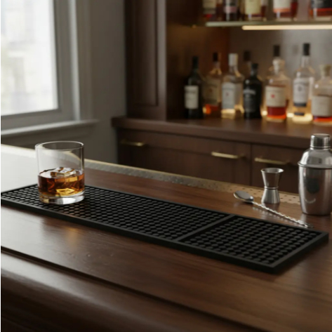 Bar Mat 50x15 cm Tapete Escorredor Emborrachado Drinks Barman Porta copos Porta Garrafas