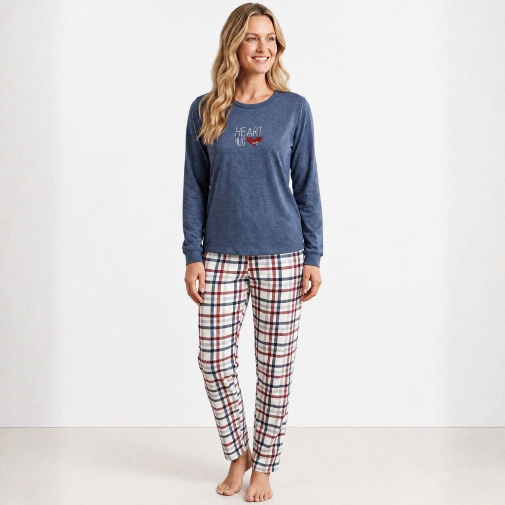 Pijama Flanelado De Frio Moletinho Feminino Inverno 1008