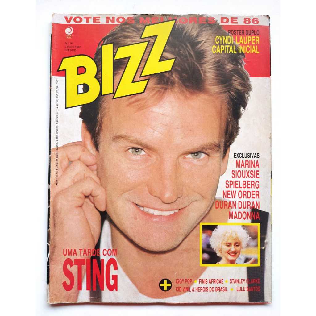 F-714 Revista Bizz - RPM  STING  (Com Pôster Duplo)