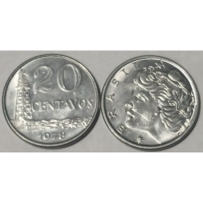 MOEDA 20 CENTAVOS 1978 AÇO.
