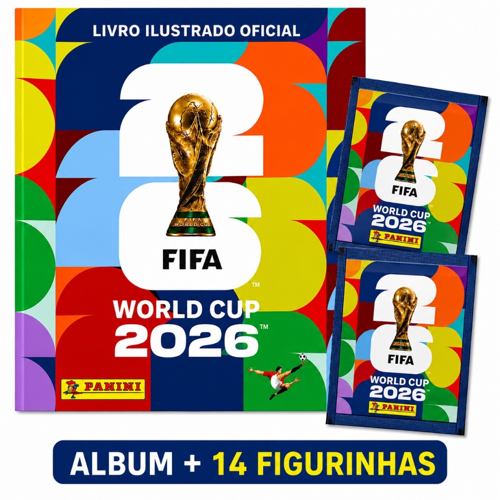 Álbum Capa Brochura Copa Do Mundo Fifa World 2026 +  Figurinhas Panini