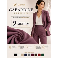 Tecido Gabardine Premium 2 Metros x 1,50m | Alfaiataria, Jalecos e Uniformes