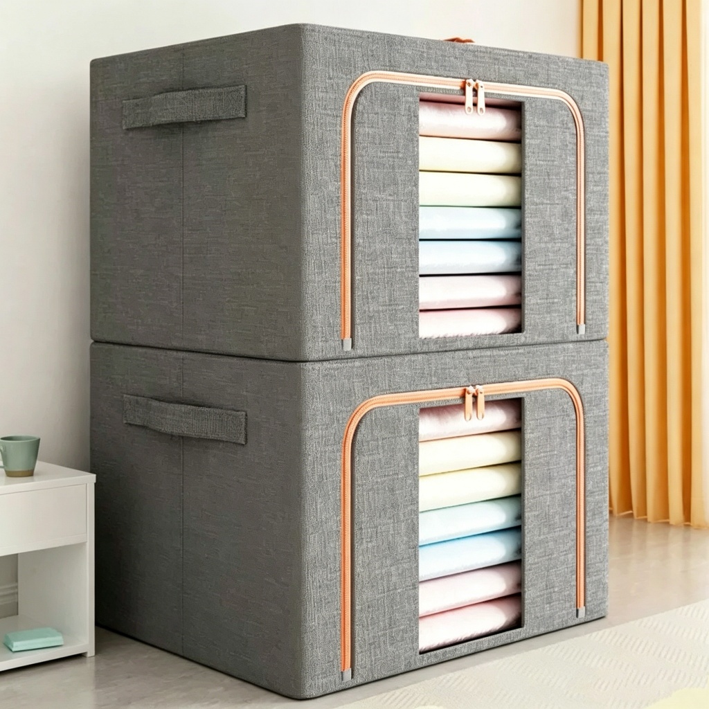 Caixa Multifuncional De Armazenamento De Grande Capacidade Para Colchas E Roupas Domésticas