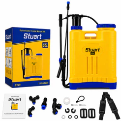 Bomba Costal De Veneno Pulverizador Agrícola Manual 20 Litros Com Alças Muito Resistente Cor Amarelo