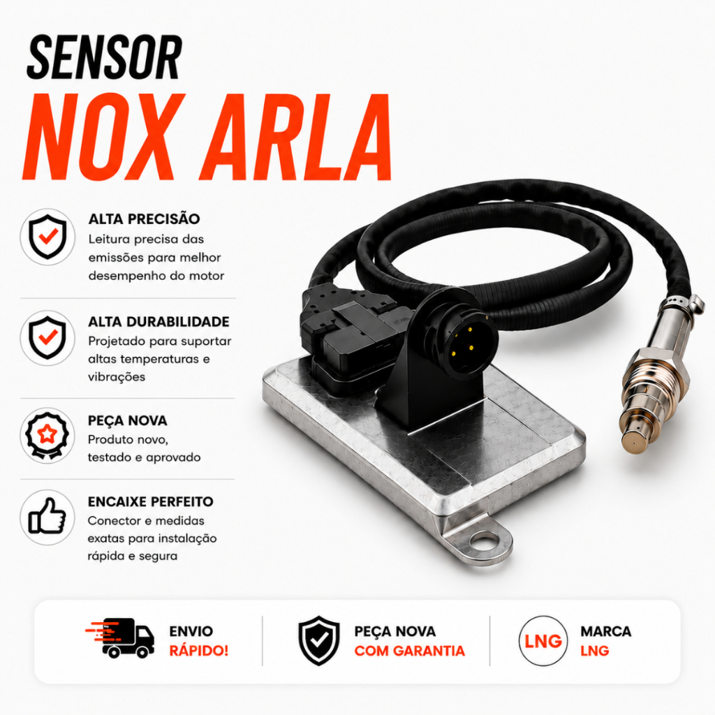 Sensor Nox Arla Scania Série 5 Cabine P/G/R (Motor Euro 5) 24V