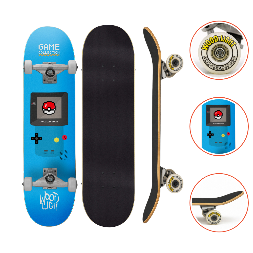 Skate Iniciante Completo Wood Light Game Play Wood Light