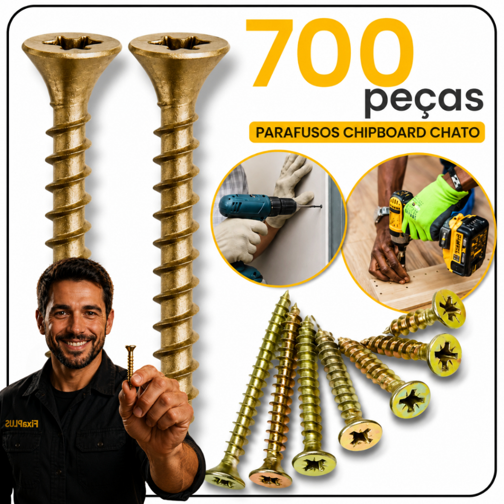 Kit Parafusos Marcenaria 3,5mm Todas Medidas 100 Cada