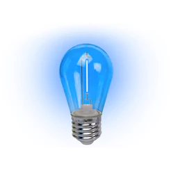 Lâmpada LED Filamento Foxlux Azul 1W E27 220V IP44 8,5lm Decorativa Varal Festa Jardins Kit com 4